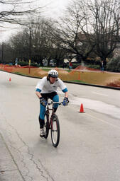 Bicycling in Storm the Wall competition