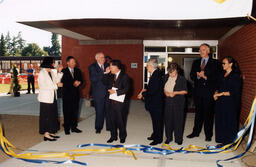Applause for ribbon-cutting