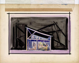 Untitled Watercolor [Oklahoma! barn], (uncovered)