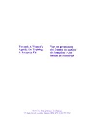 Towards a Women's Agenda On Training: A Resource Kit
