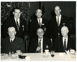 James Hood with five unknown men at the Canadian Legion