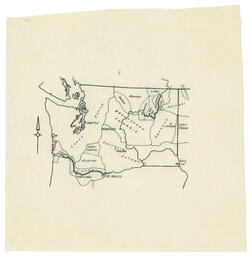 Map of Washington State showing First Nations territories