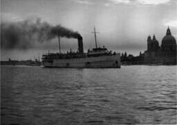 Aegaeon underway St. Mark's Basilica in background [graphic materials]