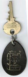 Mayflower Hotel room key (back)