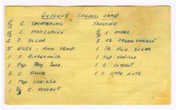 Coconut Cream Cake [Recto and Verso]