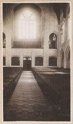 Inside of the church facing the entrance