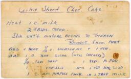 Cookie Sheet Choc. Cake [Recto and Verso]
