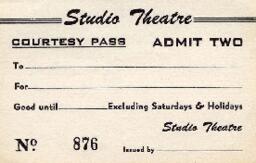 Studio Theatre courtesy pass