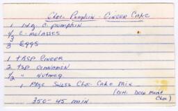 Choc-Pumpkin Ginger Cake