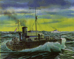 HMCS Agassiz on convoy duty [graphic materials]