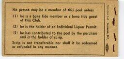 Arctic Club scrip book (back)