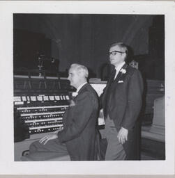 Organ Builders with Church organ