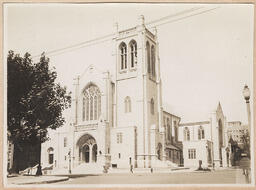 Exterior of the church in the daytime