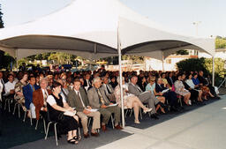 Crowd seated at SJC dedication ceremony