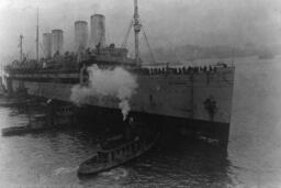 USS Agamemnon in harbour [graphic materials]