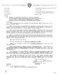 Letter of Support for the National Action Committee on the Status of Women (NAC)