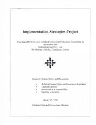 Implementation Strategies Project - Session 6: Human Rights and Harassment