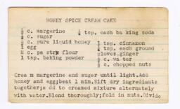 Honey Spice Cream Cake [recto and verso]