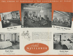 Hotel Mayflower orange/cream brochure (inside)