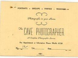 Cave Photographer Advertisement (back)