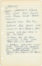 Syd Freedman's personal notes on uniforms