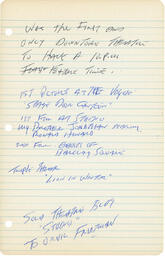 Syd Freedman's personal notes on theatres