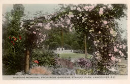 Harding Memorial from rose gardens, Stanley Park, Vancouver, B.C. (Front)