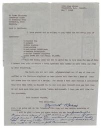 Letter from Racey to Harrison, May 7, 1948 (recto)