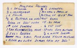 Pumpkin Squares [Recto and Verso]