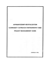 Apprenticeship Revitalization Community Outreach Partnerships Fun Project Management Guide