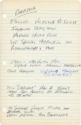 Syd Freedman's personal notes on directors