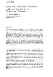 Sexist and Heterosexist Responses to Gender Bending in an Elementary Classroom