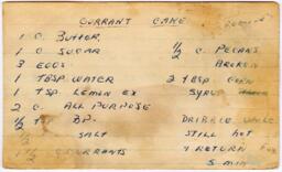Currant Cake [Recto and Verso]