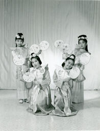 [Student fan dance performers]