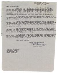 Letter from Racey to Harrison, Jun. 29, 1948 (recto)