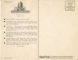 The Charm of Yesterday, The Convenience of Today - postcard (back)