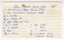 Choc. Carmel Pecan Cake [Recto and Verso]