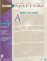CLFDB Matters Volume 1, Number 4, July 1997