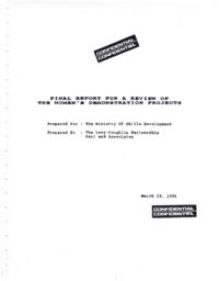 Final Report for a Review of the Women's Demonstration Projects