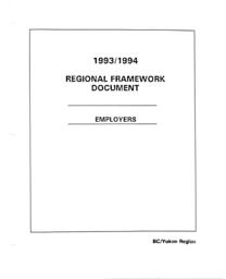 Regional Framework Document: Employers