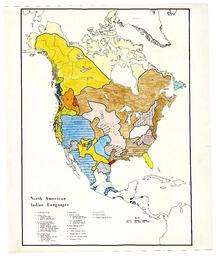 North American Indian Languages -- photo print (hand coloured)