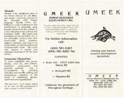 Umeek Human Resource Development Inc. Brochure