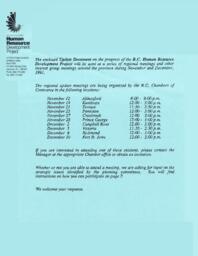 British Columbia Human Resource Development Project: Newsletter: Volume One Issue Three: July/August 1991: Volume One Issue Four: October/November 1991