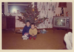 David and Brian enjoy Christmas morning