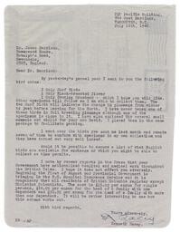 Letter from Racey to Harrison, Jul. 16, 1948 (recto)