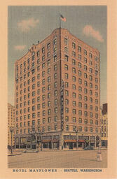 Hotel Mayflower 1940's postcard (reproduction) front