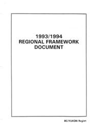 Regional Framework Document: Executive Summary