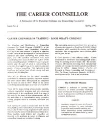 The Career Counsellor Issue No. 2 Spring 1992