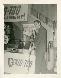 Syd Freedman at a CKLG-730 radio event