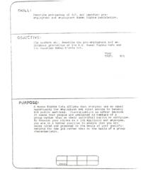 Human Rights - Working for You: Information Sheet: IOO01-01-01